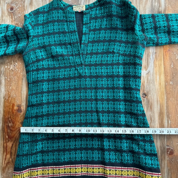 Vintage 1960s Dress Batik Dress Cotton Weave Size 8 - Picture 14 of 16